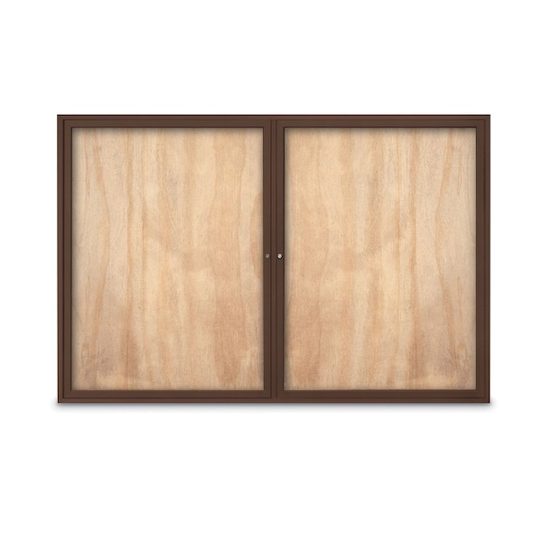 Slim Enclosed Corkboard, 11"x13-1/2", Satin Alum Frame/Surf